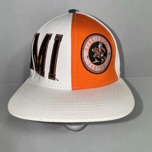 Miami Hurricanes Dyme Lyfe Football Orange White Snapback Hat Embroidered Cap
